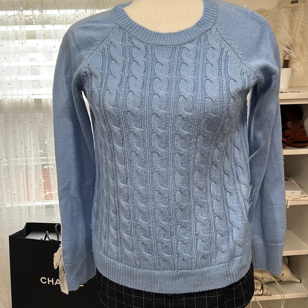 Blue knitted sweater size S